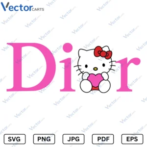 Dior Hello kitty Svg Png dxf Vector Files