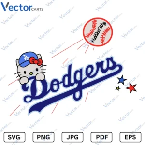 Dodgers Hello Kitty v1 Svg Png dxf Vector Files