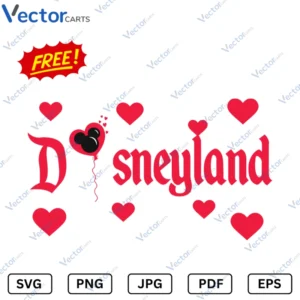 DisneyLand Mickey Hearts Svg Png Vector Files