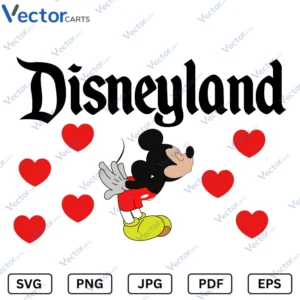 Disneyland Mickey v2 Valentine's Day Svg Png Vector Files