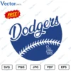 Dodgers LA free Svg Png Vector Files