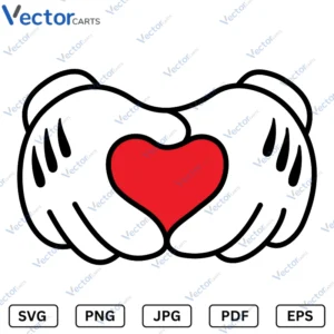 Heart Mickey Minnie Valentine's Day Svg Png Vector Files