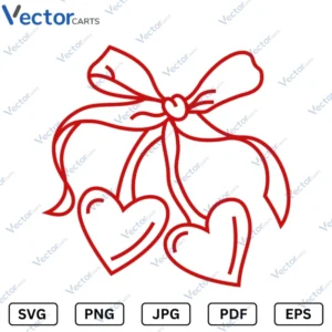 Heart cherry Valentine s Day Svg Png dxf Vector Files