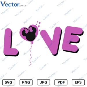 Love Minnie hrt Svg Png Vector Files