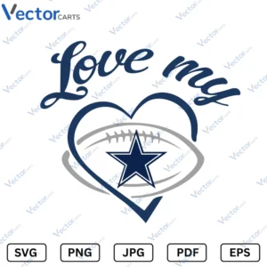 Love My Dallas Heart Svg Png Vector Files