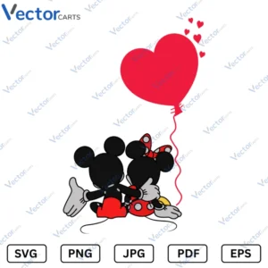 Mickey Minnie Heartss Svg Png Vector Files