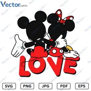 Mickey Minnie Love D Svg Png Vector Files