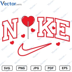 Nike Candy Valentines day Svg Png dxf Vector Files