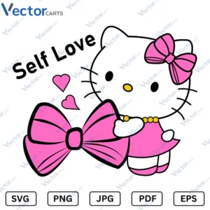 Self love Hello kitty Svg Png dxf Vector Files