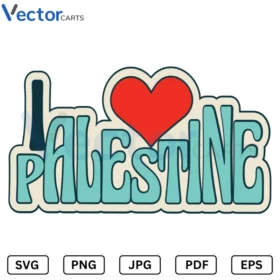 I love Phlestine Svg Png Vector File