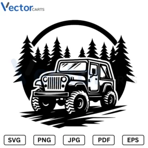 Jeep Nature Camping Svg Png Vector File