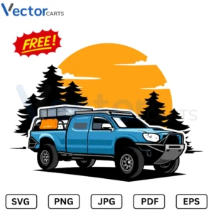 Truck Camping Free Svg Png Vector File