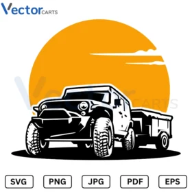 Truck Camping v2 Svg Png Vector File