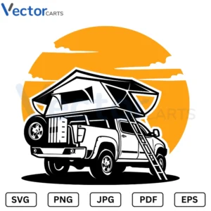 Truck Camping v4 Svg Png Vector File