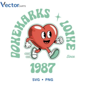 Groovy Heart v5 Svg Png For Tshirt Vector Design