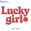 Lucky girl Svg Png For Tshirt Vector Design