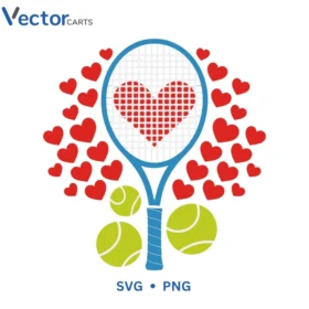 Tennis Ball love Svg Png For Tshirt Vector Design