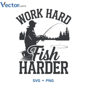 Fish HARDER Svg Png For Tshirt Vector Design