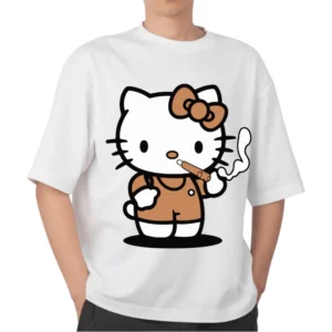 Hello kitty smoking