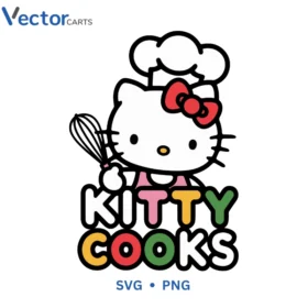 Kitty cooks Svg Png For Tshirt Vector Design