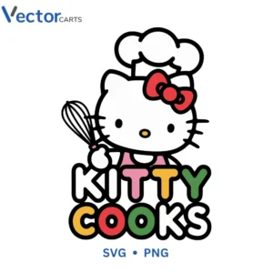 Kitty cooks Svg Png For Tshirt Vector Design