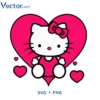 Kitty heart Svg Png For Tshirt Vector Design