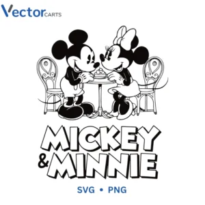 MICKEY MINNIE Svg Png For Tshirt Vector Design