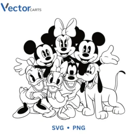Mickey Minnie Duck Friends Svg Png For Tshirt Vector Design
