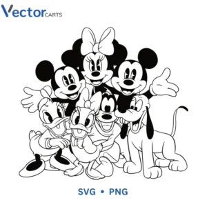 Mickey Minnie Duck Friends Svg Png For Tshirt Vector Design