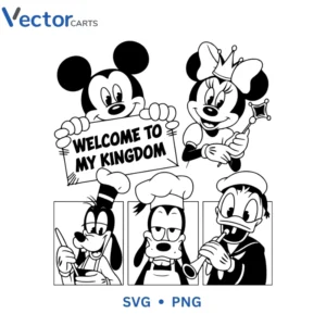 Mickey Minnie Kingdom Svg Png For Tshirt Vector Design