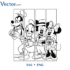 Minnie Mickey Duck Pulato Svg Png For Tshirt Vector Design