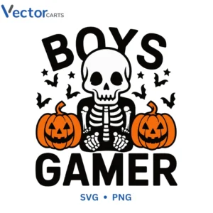Boys gamer Halloween Png Vector Design