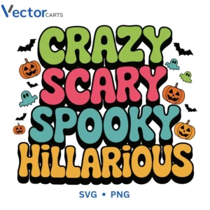 Crazy scary spooky hillarious Halloween Png Vector Design