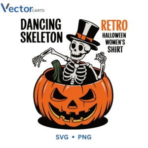 Dansing skeleton Halloween Png Vector Design