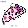 Pizza X kitty Svg Png For Tshirt Vector Design