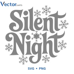 Silent Night Snow Svg Png For Tshirt Vector Design