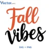 Fall vibes v1 Halloween Png Vector Design