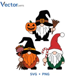 Gnomies-Halloween Pumpkin Png Vector Design