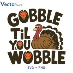 Gobble til you wobble Halloween Png Vector Design
