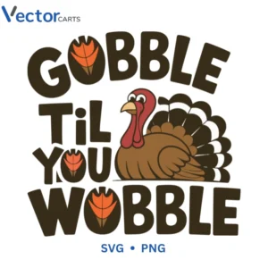 Gobble til you wobble Halloween Png Vector Design