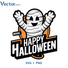 Halloween happy mummy v12 Png Vector Design