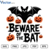 Beware of the bat Halloween Png Vector Design