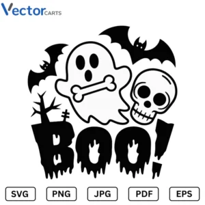 Boo b3 Halloween Png Vector Design