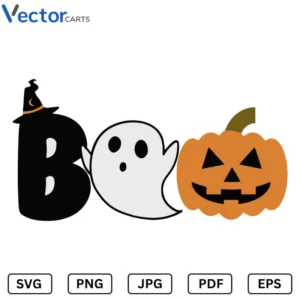 Boo pumpkin Halloween Png Vector Design