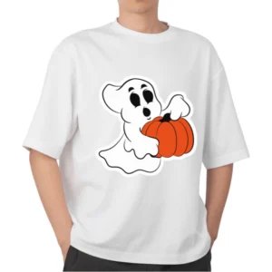 Ghost hold pumpkin