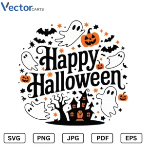 Happy Halloween v18 Png Vector Design