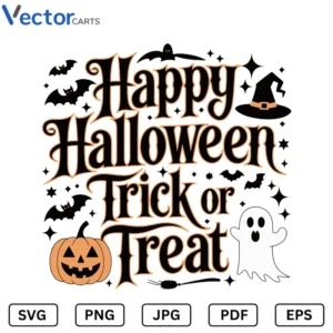 Happy halloween trick or treat Png Vector Design