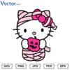 Hello Kitty mummy Halloween Png Vector Design