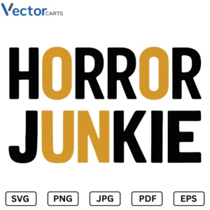 Horror junkie Halloween Png Vector Design