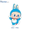 Labubu Doraemon Png Vector Design